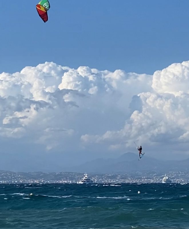 kiteboarding off Antibes