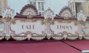 Cafe Pimm's sign Antibes