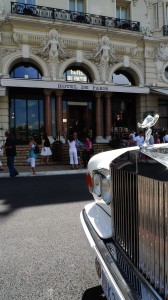 A Rolls Royce lingers outside Monaco’s most famous hotel.  Photo:  Steve Muntz