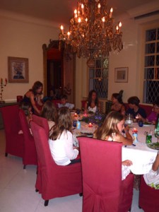 Younger guests enjoy their own dining room.