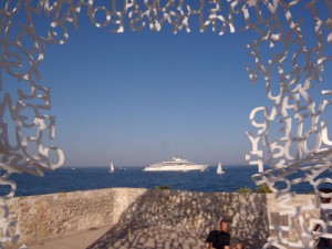 Abramovich’s Eclipse megayacht – photographed here from within Antibes’ enormous Nomade sculpture – is nothing short of a show-stopper.